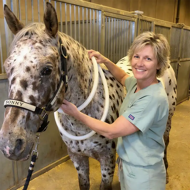 horse-gets-pemf-therapy-on-neck
